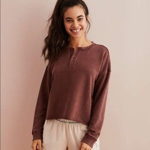 Aerie Cropped Henley